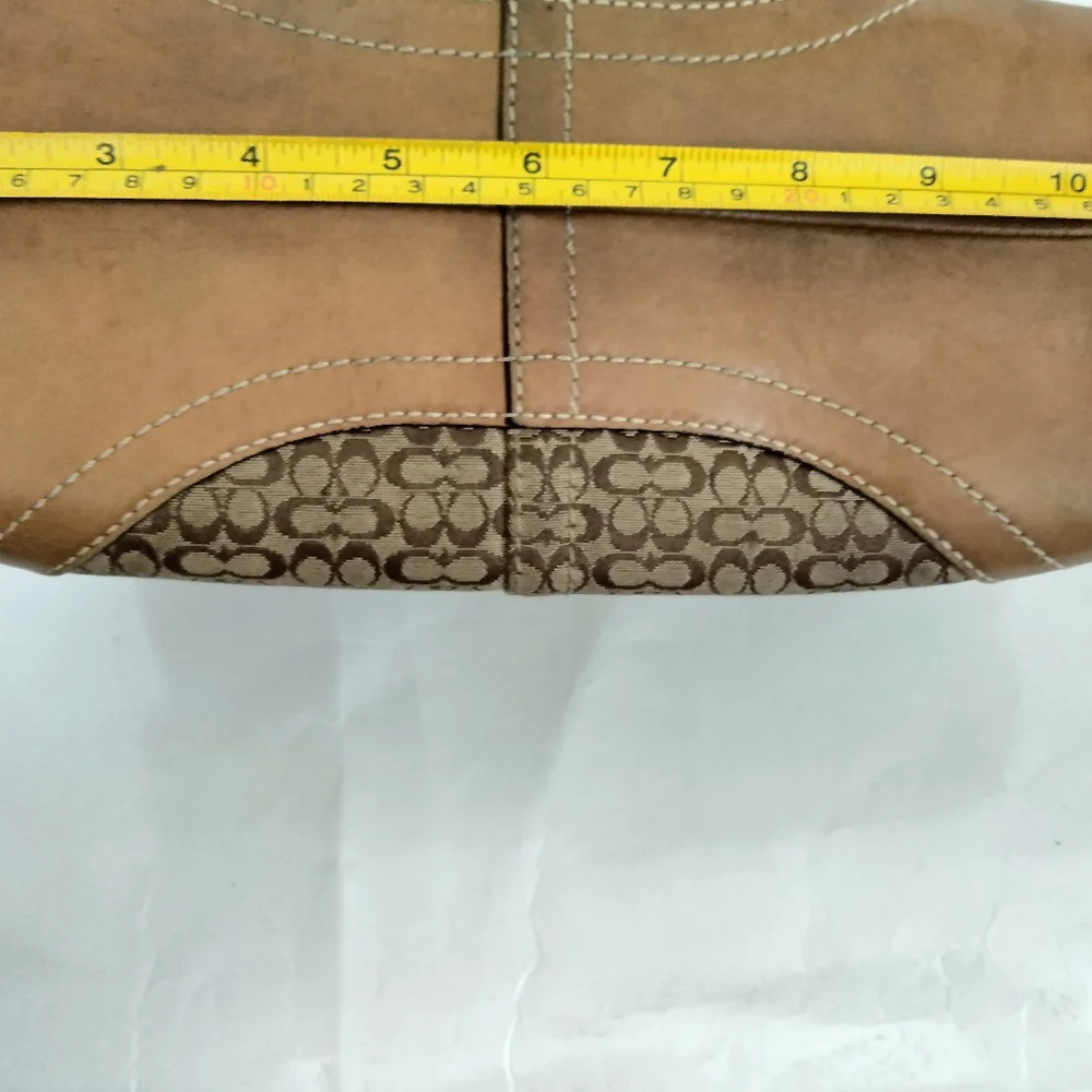 Vintage Coach  Leather canvas monogram Small Handbag - Picture 11 of 16